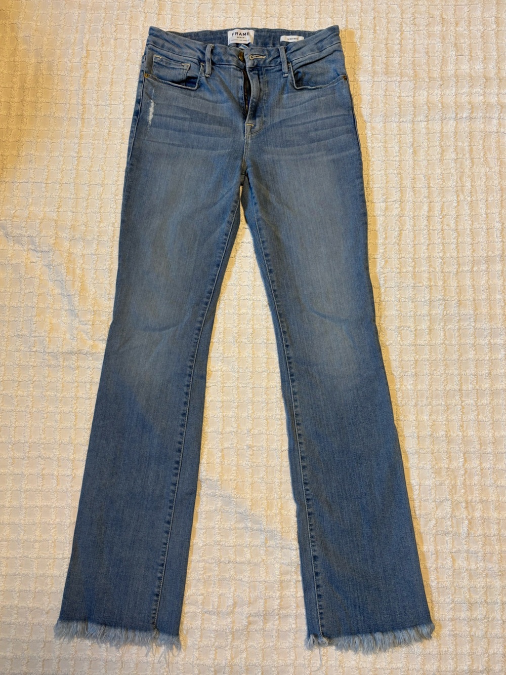 Frame Denim Skinny Jeans in Medium Blue Wash Le Freak